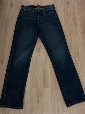 Dark Blue Straight-Leg Jeans